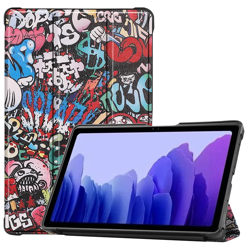 Ultra Slim Trifold TPU Leather Case for Samsung Galaxy Tab A7 SM-T500/T505/T507/T500 2020 Smart Cover +Pen | Компьютеры и офис