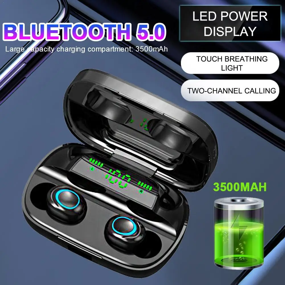 S11 TWS Bluetooth 5 0 наушники Беспроводной двухрядным расположением выводов уха
