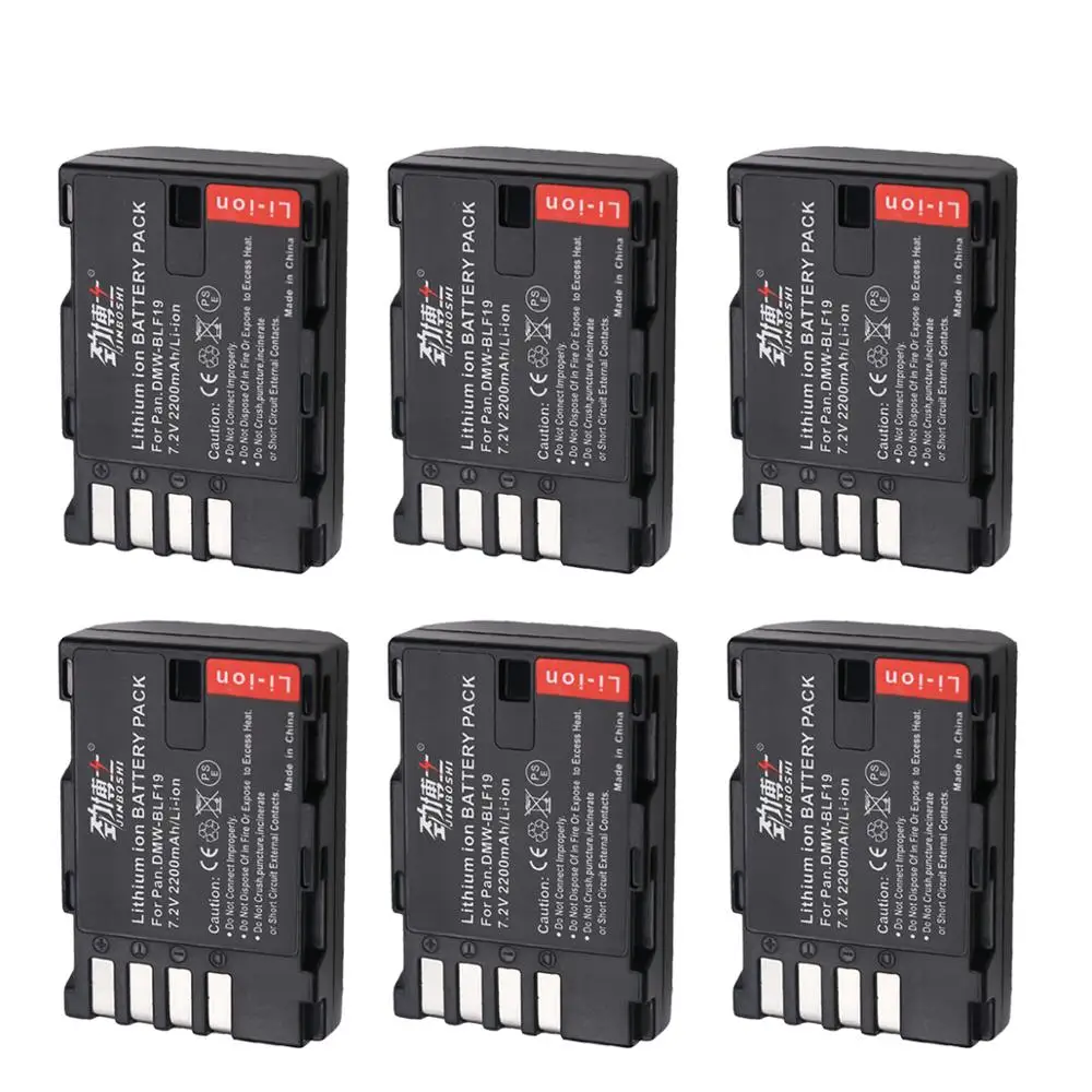 

6pcs 7.2V DMW-BLF19 DMW-BLF19e DMW BLF19 BLF19E BLF19PP DMW-BLF19PP Replacement Battery for Panasonic Lumix GH3 GH4 GH5