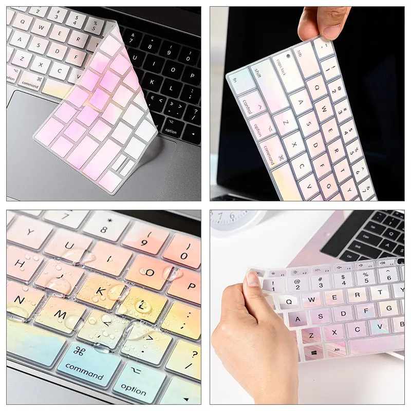 Capa Dura de Mármore para Laptop Tampa do Teclado para Macbook Air 13 m1 A2289 A2251 Pro 16 A2141 A2179 - Imagem 3