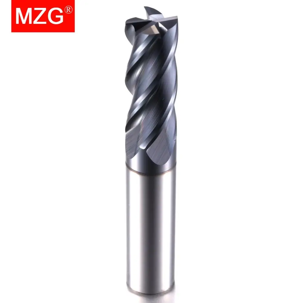 MZG  Discount Price Cutting HRC50 4 Flute 4mm 5mm 6mm 8mm 12mm Alloy Carbide Milling Tungsten Steel Milling Cutter End Mill