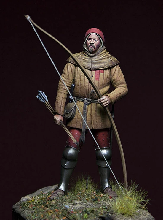 1/24 75 мм старинная Мужская подставка со стрелой модельная фигурка из смолы наборы