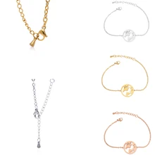 Женский браслет из нержавеющей стали мировой кулон карта декоративный браслет цепочка на запястье ювелирные изделия Регулируемые золотые серебряные Винтажные Ювелирные Изделия