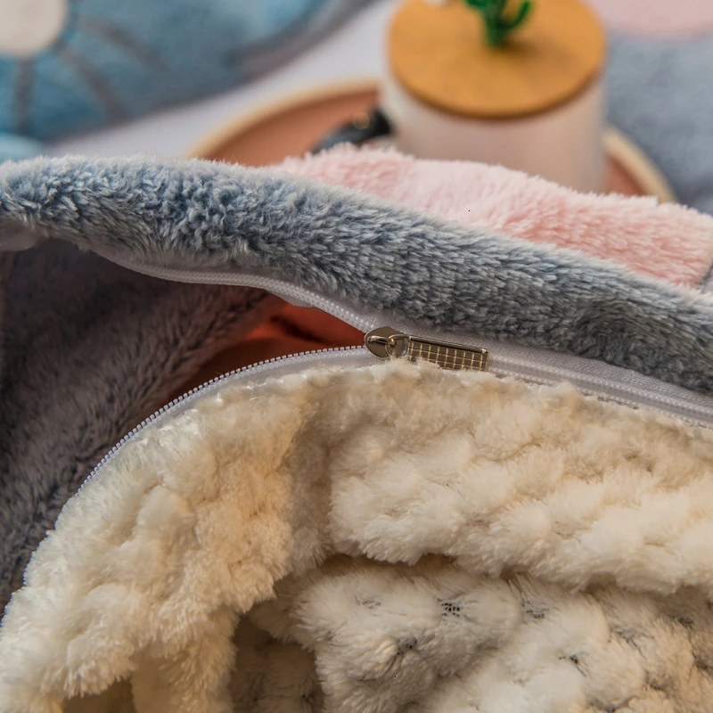 Плотное теплое зимнее одеяло из овечьей шерсти и кашемира для спальни, двустороннее одеяло из кораллового флиса, удобные мягкие текстильные постельные принадлежности для дома