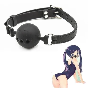 Sale Soft Safety Silicone Open Mouth Gag Ball BDSM Bondage Slave Ball Gag Erotic Sex Toys For Woman Couples Adult Sex Games 2