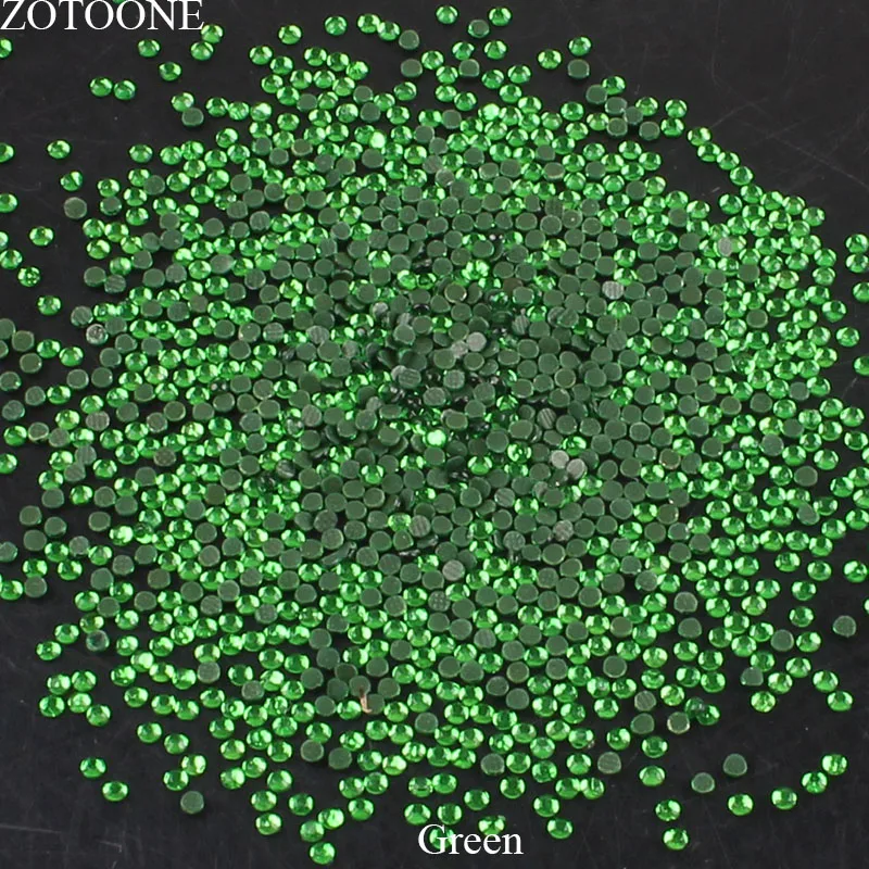 Железные стразы кристаллы горячей фиксации с плоской задней частью смешанные стеклянные стразы для дизайна ногтей розовые камни DIY для украшения одежды 1440 шт E - Цвет: Green