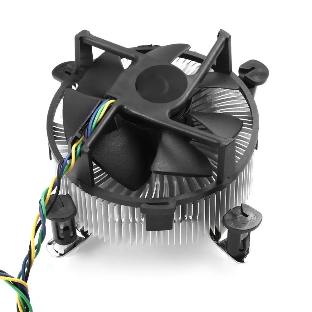 Negro forma redonda de 4 pines del conector de la CPU refrigerador ventilador de CC para Intel LGA 775 