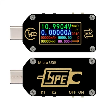 

1PC TC66C Type-C PD Trigger USB-C Voltmeter Ammeter Voltage 2 Way Current Meter Multimeter PD Charger Battery USB Tester