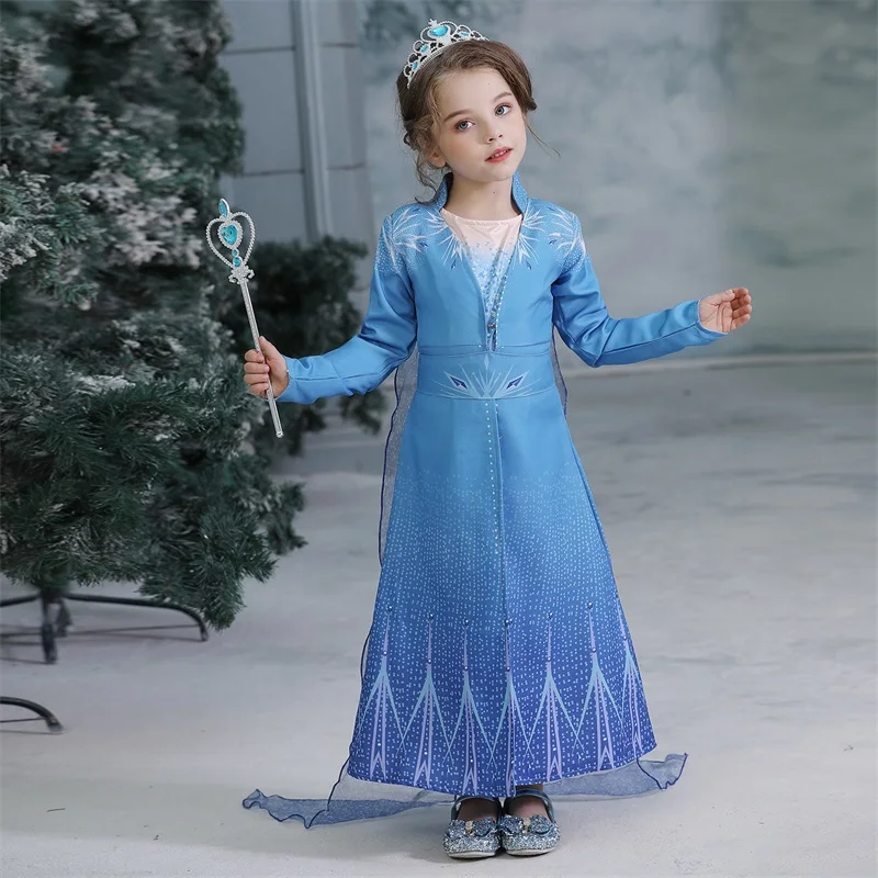 2019 Anna Elsa Dress For Girl Halloween Party Robe Children Carnaval Cosplay Costumes Teenager Elza Princess Roleplay | Детская одежда