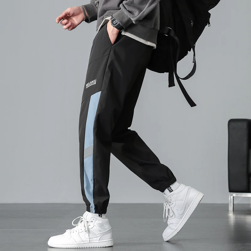 

Casual sports pants men's jogger new autumn and spring pants elastic waist cotton sports pants men's slim pants