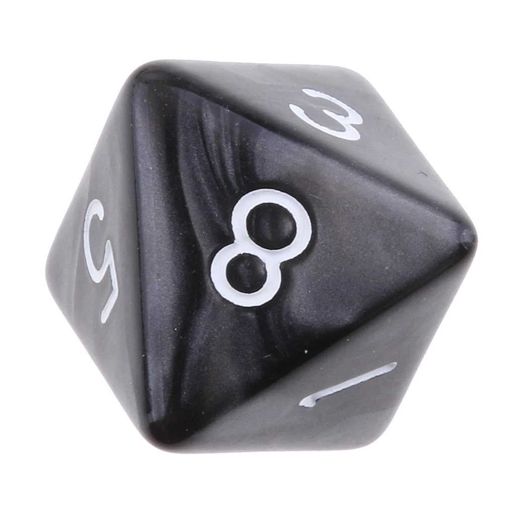 Набор из 20 черно-белых D8 многогранных кубиков(8 сторонних) для DND MTG RPG