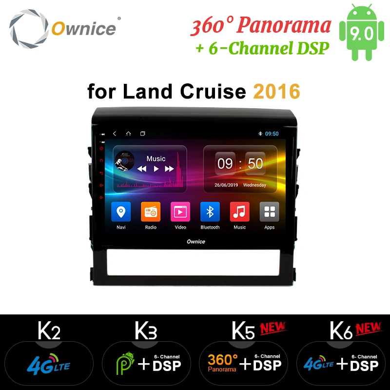 Ownice Android 200 Octa Core автомобильный dvd плеер для Toyota Land Cruiser 2016 LC200 360 k3 k5 k6 GPS радио 4G DSP