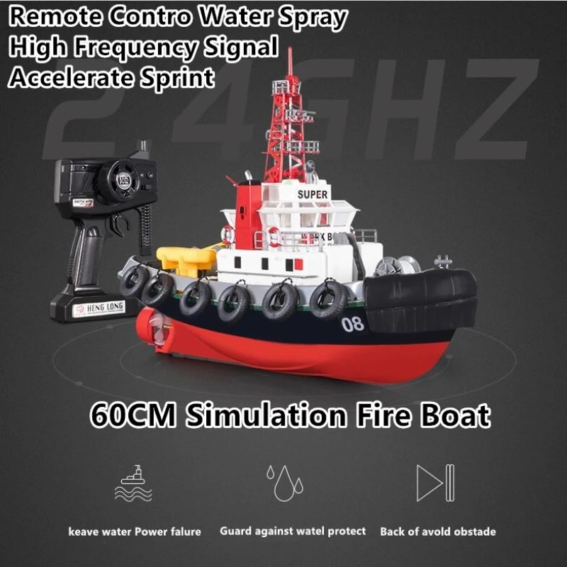 Large Scale Simulation Fire Boat 2.4G 