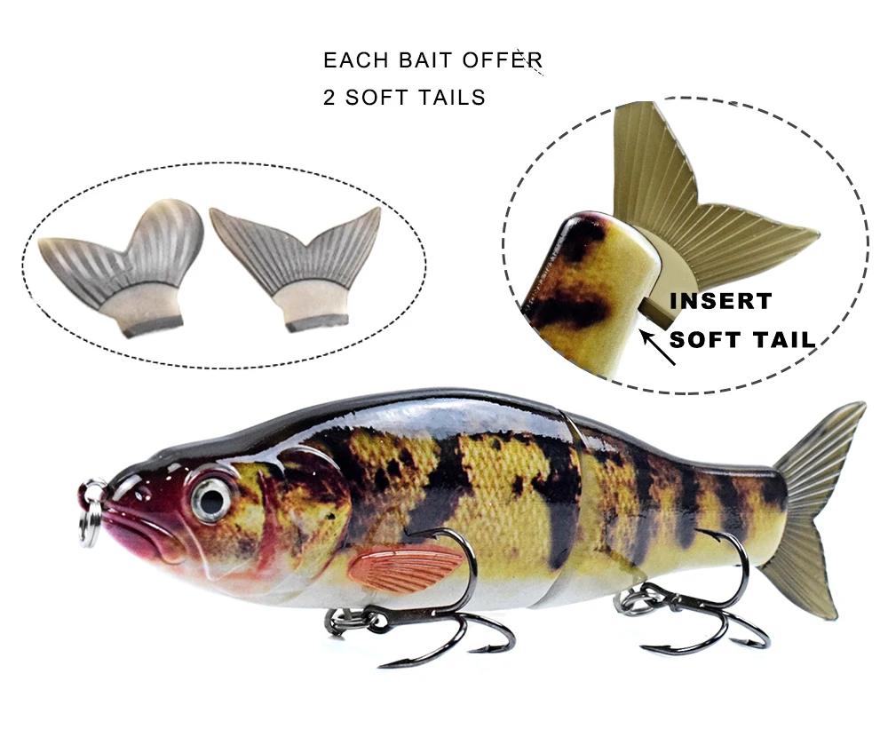 165MM 56G Hard Jointed Glide Bait Fishing Lures Floating 3D Eyes Sharp Hooks Slide Swimbait For Piceus Bass Herring Soft Tail 165MM 56G Hard Jointed Glide Bait Fishing Lures Floating 3D Eyes Sharp Hooks Slide Swimbait For Piceus Bass Herring Soft Tail