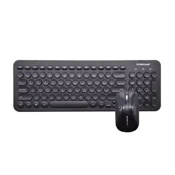 

Sunrose T85 2.4Ghz Splashproof 104 Keys Wireless Keyboard & Mouse Set For Home Office Computer Game Keyboard And Mouse Com