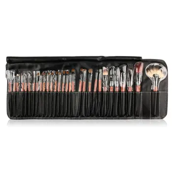 

New 30PCS Wooden Handle Wool Hair Makeup Brush for Foundation Blusher Powder Eyebrow Cosmetic Brush Tools With Bag
