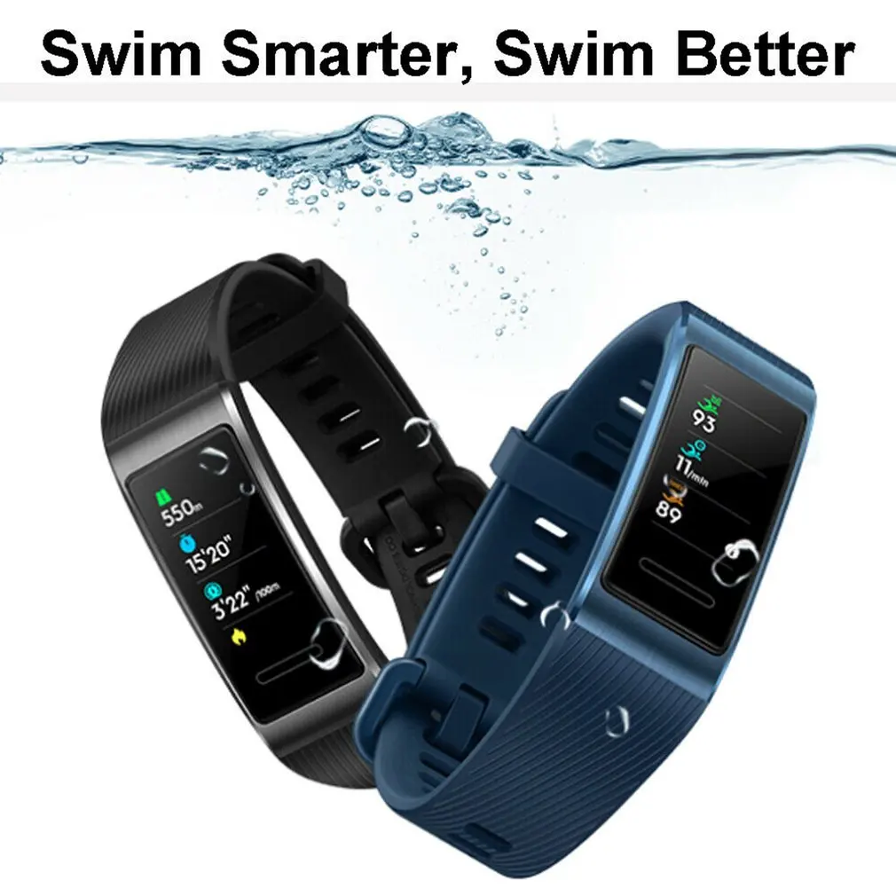 Для huawei Band 3 Pro Встроенный gps Смарт-часы AMOLED сенсорный экран 50 м водонепроницаемый браслет часы