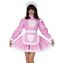 

Girly Maid Heart-Shaped Lockable Dress Cosplay Costume Cross-Dress