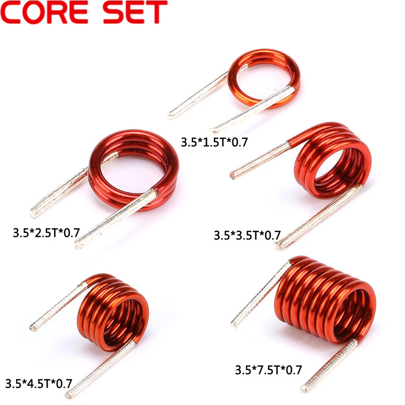 50pc coilcraft inductor 3.5*7.5t*0.7 Copper Wire Hollow Coil Inductance