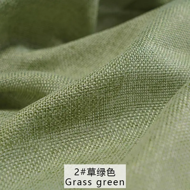 Сплошной цвет полиэстер льняная ткань хлопок zakka швейный материал для хранения сумки домашний текстиль TJ0362 - Цвет: 2