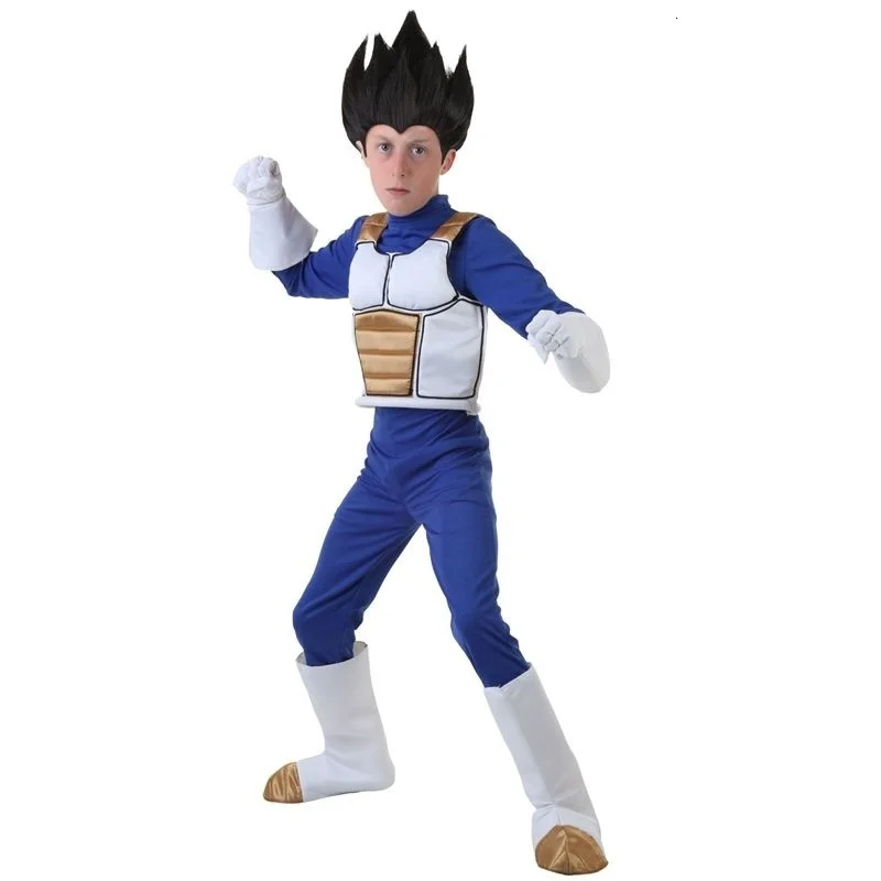 Child Dragon's Ball Vegetaa/карнавальный костюм на Хэллоуин для детей/взрослых, вечерние костюмы для маленьких мальчиков - Цвет: Child
