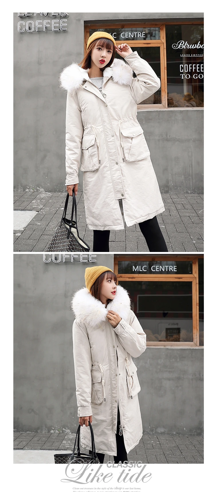 Foxmertor, зимнее новое женское длинное пальто, куртка,, одноцветная, плюс бархат, с капюшоном, плюс меховой воротник, на молнии, с карманами, куртка, большой размер