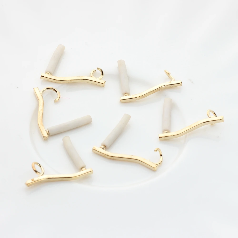 Zink-legierung Verzerrt Lange Spitze Ohrringe Basis Anschlüsse Linker 1*20mm 6 teile/los Für DIY Ohrringe Schmuck Machen zubehör