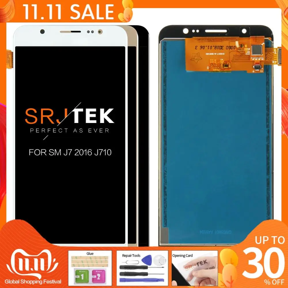 ЖК дисплей 5 дюйма для Samsung Galaxy J7 2016 J710 J710F J710M J710H J710FN дигитайзер сенсорный экран