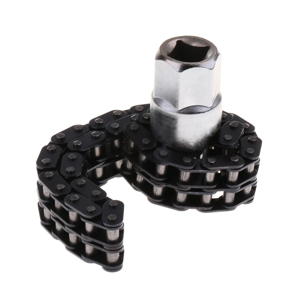 

Heavy Duty Oil Filter Wrench 4 Knots Chain Sleeve 120mm For Universal