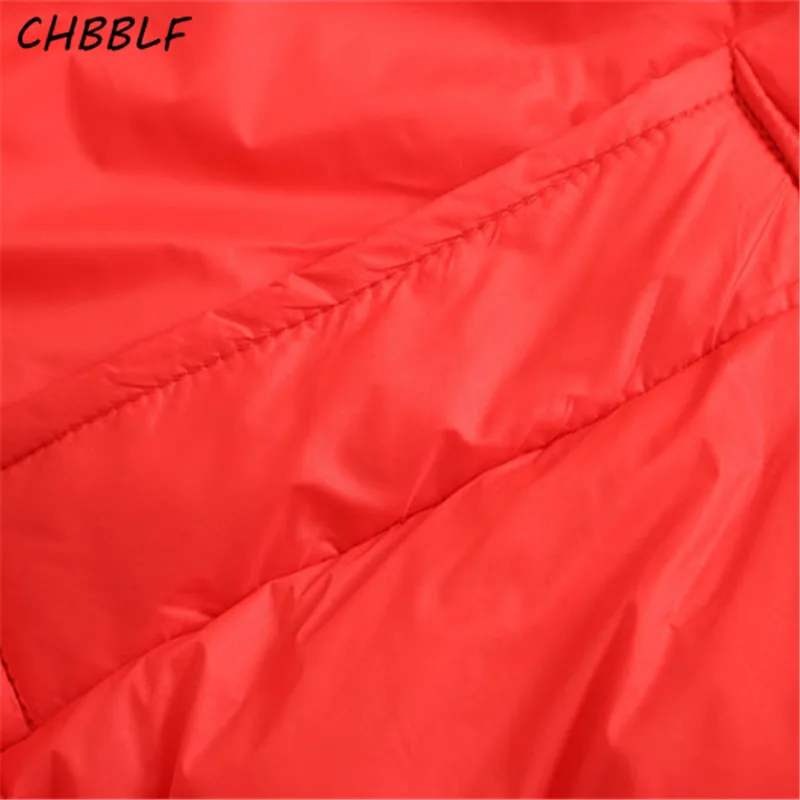 CHBBLF Женская стильная Свободная куртка-бомбер осеннее теплое Стеганое пальто с карманами на молнии Верхняя одежда с эластичной резинкой на талии Топы chaquet NHN6504