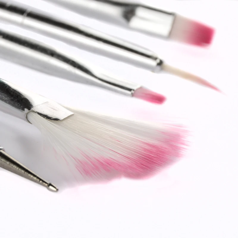 Nail Art Brush Set Manicure Tools Gradient Gel Nail Polish Builder Drawing Carving Ombre Brushes French Nail Design Painting Pen 6
