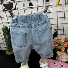 Детские джинсы; летние шорты-бермуды; джинсовые шорты с дырками для мальчиков; летние брюки в Корейском стиле для мальчиков; красивая мода