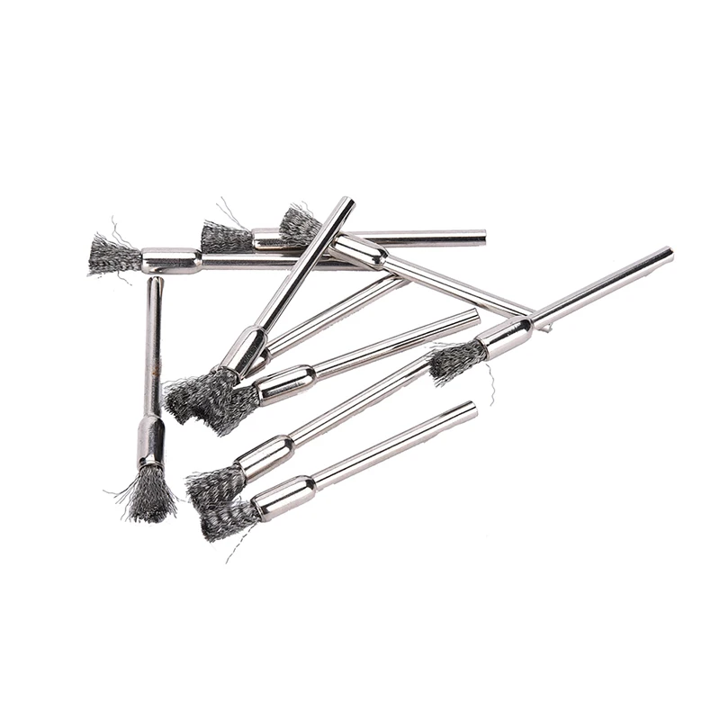 10Pcs Blades Steel Wire Wheel Brush Dremel Rotary Tool For Mini Drill