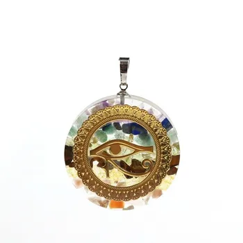 

Orgone crystal Necklace Horus Eye All-Seeing Eyes Devil's Eye Necklace Amulet Magnetic Jewelry Orgonite Energy Pendant