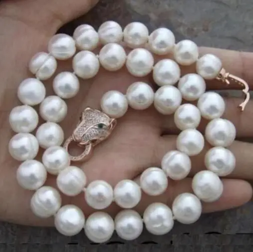 classic south sea 12-13mm baroque white pearl necklace 18inch 925s KKK | Украшения и аксессуары