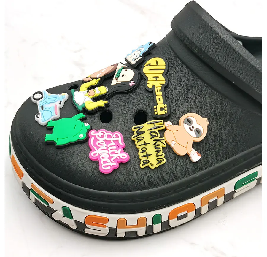 1Pcs Cartoon Characters Letters Icon PVC Shoe Charms Sandals Accessories Garden Shoe Decorations For Croc Jibz Kids Party Gift