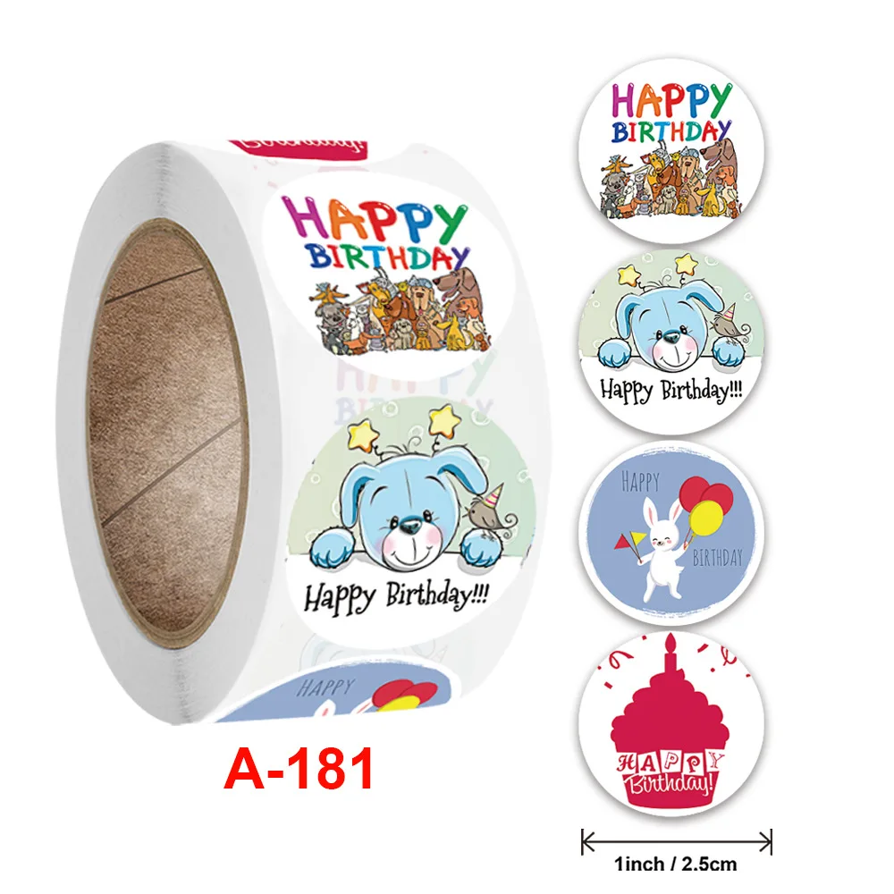 2pcs/pack Happy Birthday Stickers for Children Bee Thank You Stickers Paper Decor Handmade Seal Label Gift Box Tag Baby Shower