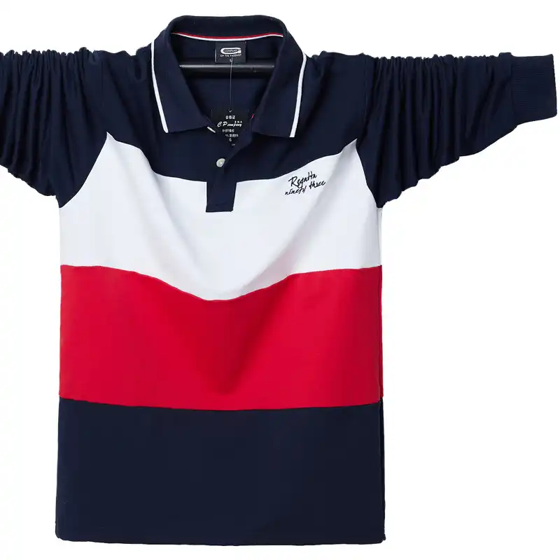 Camiseta Casual de manga larga para hombre, camiseta polo 5XL para hombre, talla grande 3XL, 4XL, otoño, invierno, marca para hombre camisa de Polo de XL 95KG| | - AliExpress