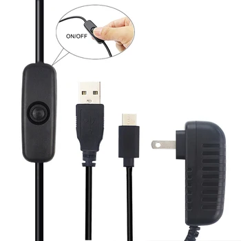 

For Raspberry Pi 4 Model B Power Supply Adapter Charger USB Type-C 5V 3A plug: EU US UK AU