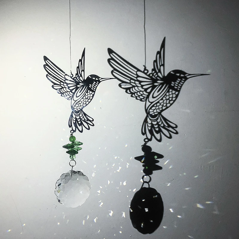 H&D 4 Styles Crystal Suncatcher Window Hanging Ornament Rainbow Maker Pendant for Christmas Day Wedding Cars Window Decor