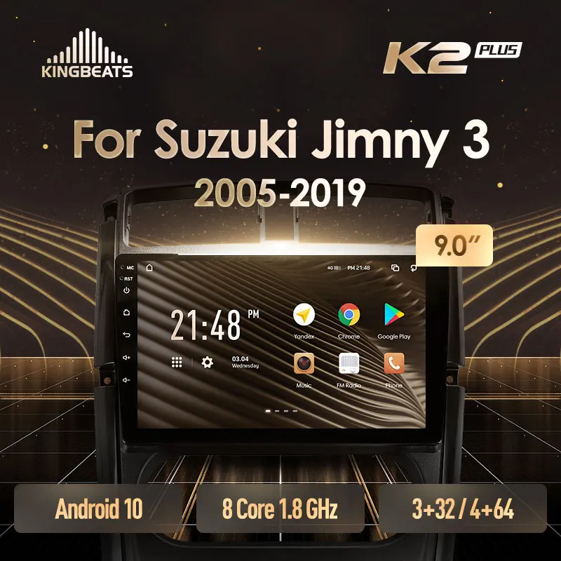 KingBeats штатное головное устройство For Suzuki Jimny 3 2005 - 2019 автомагнитола на андроид