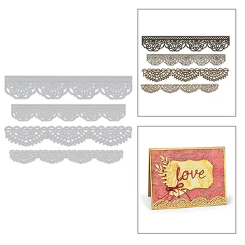 

2020 New Hot Lace Metal Cutting Dies Scrapbooking Paper Card Making and Border Stencils For 3D Foil Die Cut Crafts Sets No Stamp