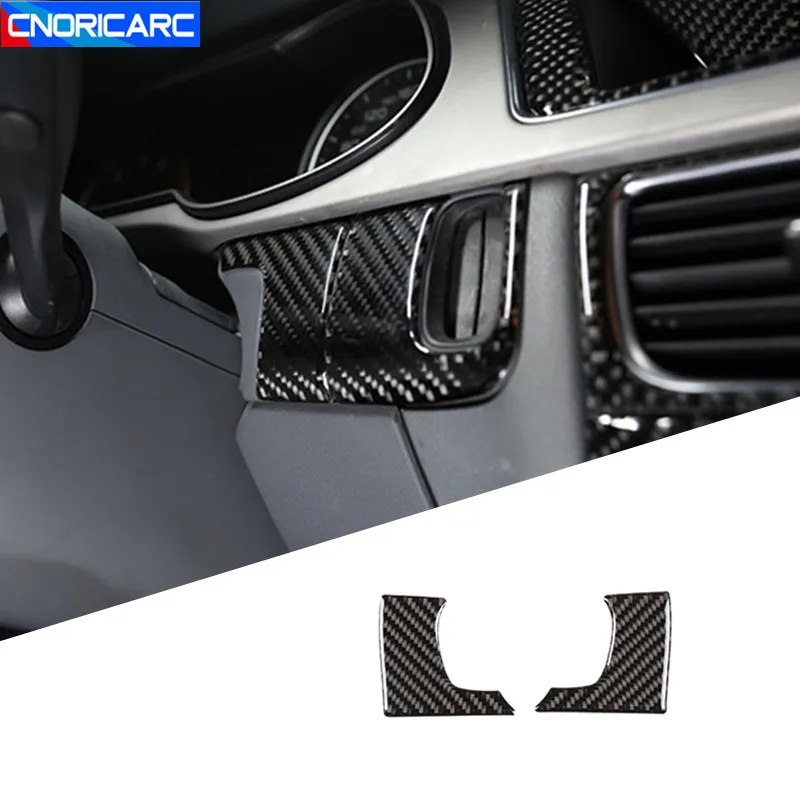 Car Keyhole Side Panel Cover Decorative Frame Trim For Audi A4 B8 A5 2009-2016 Carbon Fiber Style Stickers Auto Accessories | Автомобили и