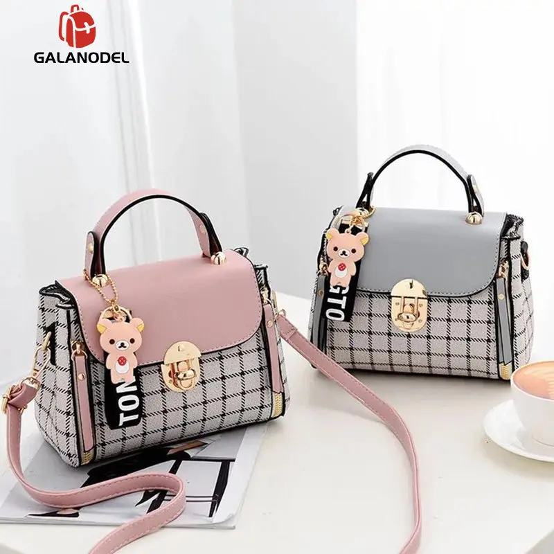 

New Fashion Tide Wild Plaid Crossbody bolsa femini Popular Small Fresh Shoulder Bags Student Striped Stitching Small Bag Handbag