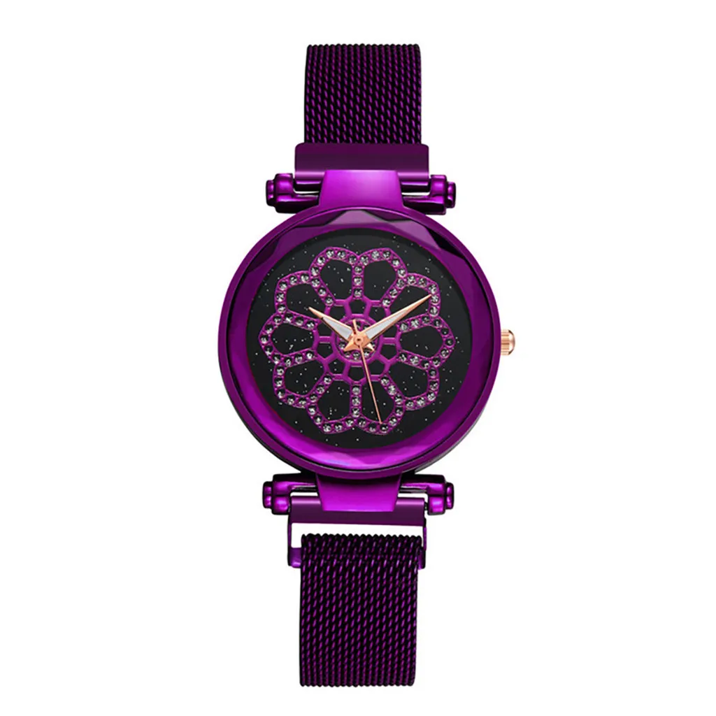 Reloj mujer женские часы модные бриллиантовые Дамские Кварцевые сетчатые часы с большим циферблатом ленивый браслет часы bayan kol saati