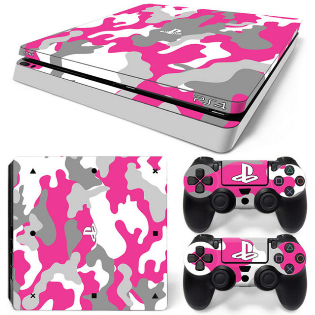 For PS4 Slim Skin Sticker For PlayStation 4 Console and Controllers For PS4 Slim Gamepad Controller Sticker Decal