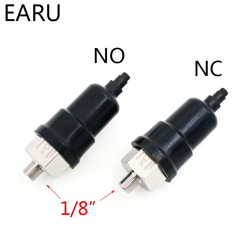 

1/8'' Swtich Adjustable QPM11-NC / QPM11-NO Air Pressure Switch Wire External Thread Nozzle Pressure Controller Sensor Pnumatic