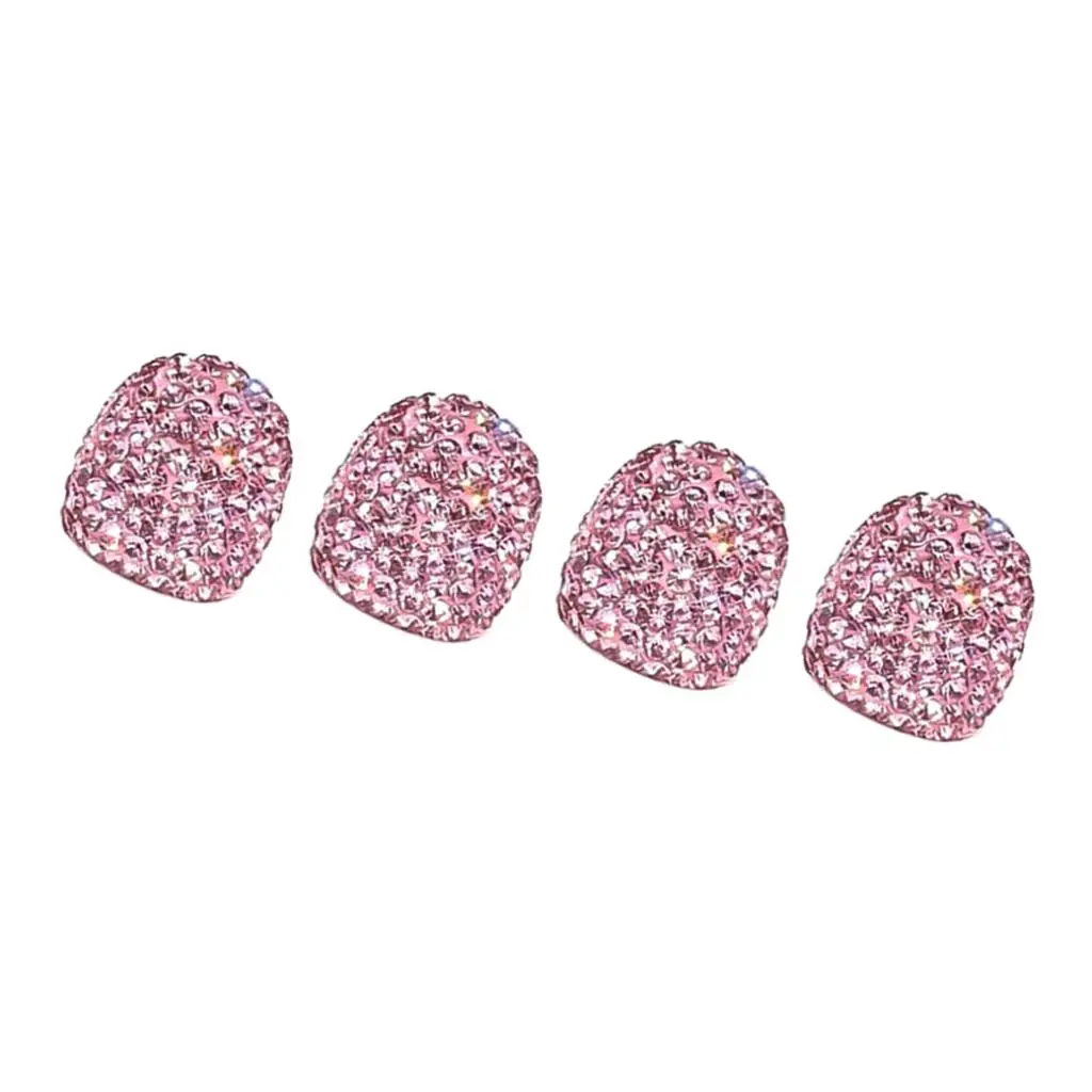 4pcs Tires Valve Stem Caps Wheel Motorcycle Accessories, Handmade Sparkling Rhinestone 7.5mm White, pink, black 4pcs Tires Valve Stem Caps Wheel Motorcycle Accessories, Handmade Sparkling Rhinestone 7.5mm White, pink, black