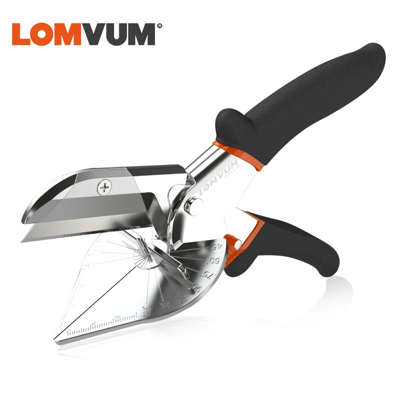 

LOMUM Angle Shear 45-135 Degree Multi Scissor Siding Wire PVC/PE Plastic Pipe Hose Duct Trunking Cutter Housework Plumbing Tool