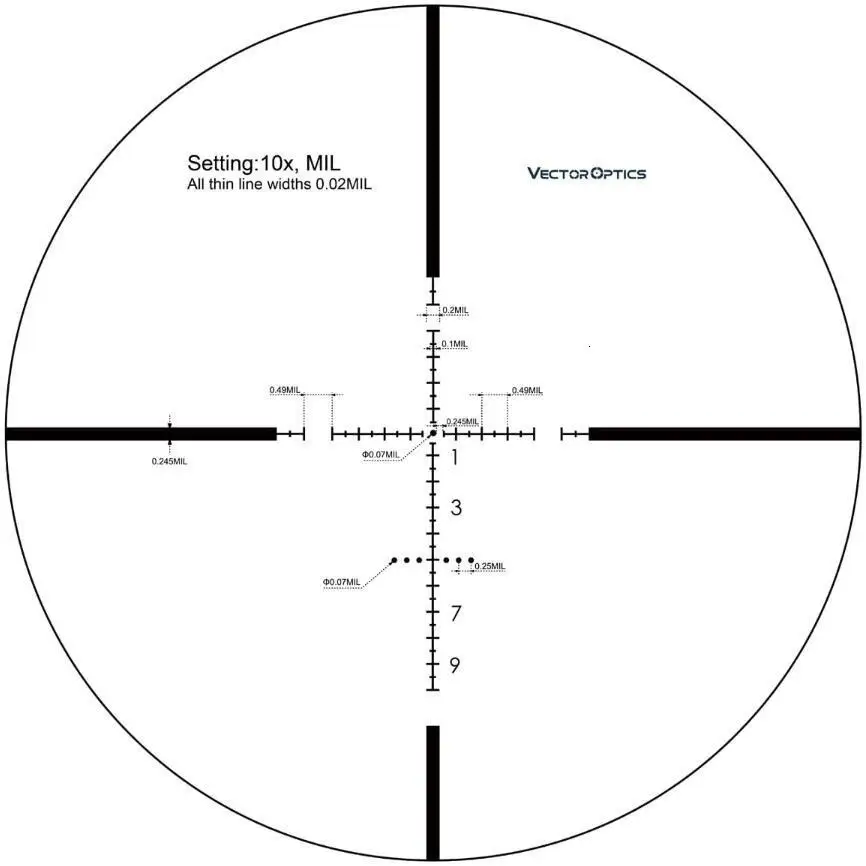 Векторная Оптика 10x44 Охотничья винтовка прицел